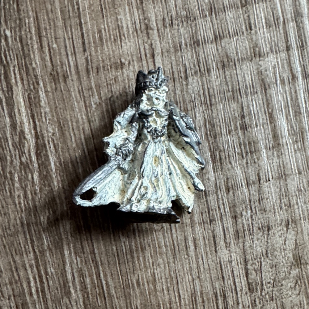 Vintage Silver and Cream Figurine DnD